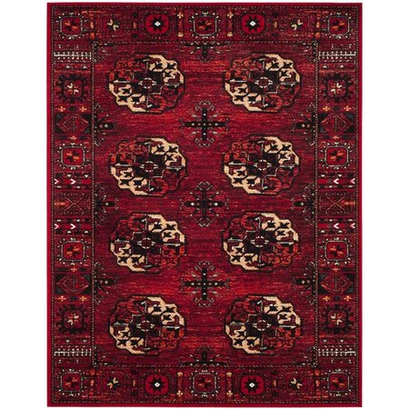 FLOWERS FIRST 8 x 10 ft. Vintage Hamadan Power Loomed Area Rug, Red & Multi Color - Large Rectangle FL1860199